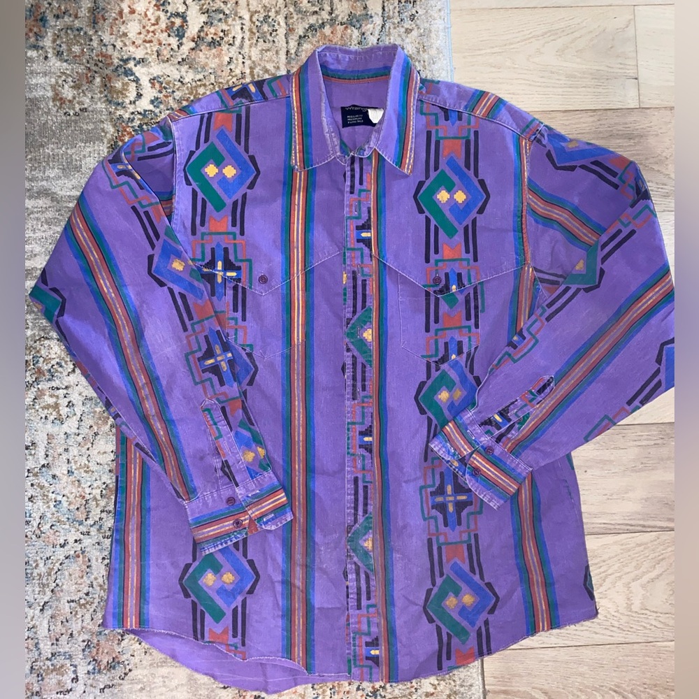 Wrangler brush popper button down size 18-36